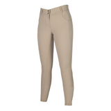 HKM Women's Silicone Full Seat Riding Breeches -Ari Mid Rise- #colour_beige