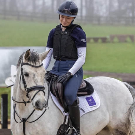 Gatehouse Oxer Large Peak Riding Hat #colour_navy