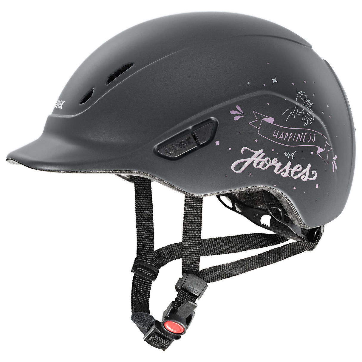 Uvex Kiddox Happy Horse Riding Hat #colour_anthracite-matt