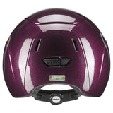 Uvex Kiddox Flower Riding Hat #colour_burgundy-shiny