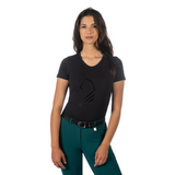 HKM Women's T-Shirt -Livigno Horse Head- #colour_black