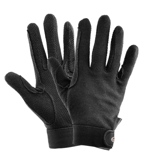 E.L.T Adult Picot Winter Cotton Gloves #colour_black