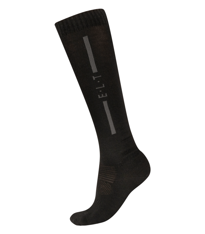 E.L.T Unisex Merino Riding Socks #colour_black