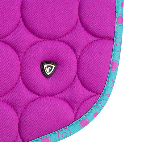 Hy Equestrian DynaMizs Ecliptic Close Contact Saddle Pad #colour_plum-teal