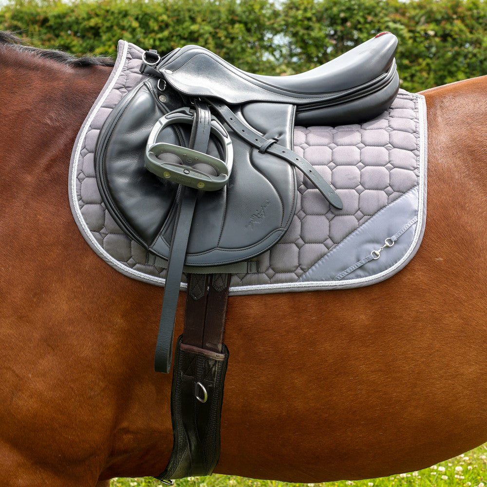 Hy Equestrian On The Bit Saddle Pad #colour_grey-silver