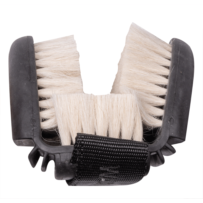 Waldhausen Flex Cuddle Brush with Goat's Bristles #colour_schwarz-grau