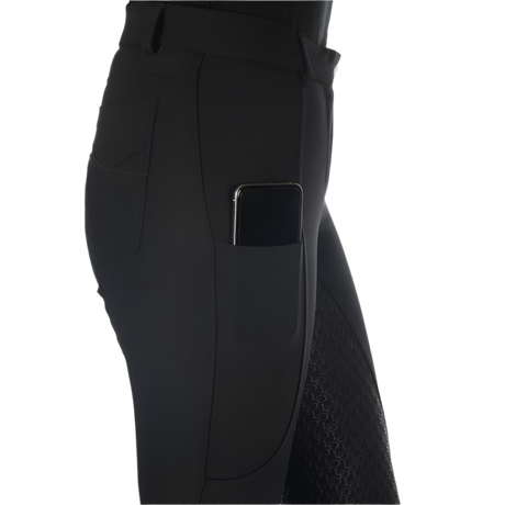 HKM Children's Silicone Full Seat Riding Breeches -Amalfi- #colour_black