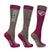 HYCONIC Pattern Socks by Hy Equestrian Pack of 3 #colour_grey-purple