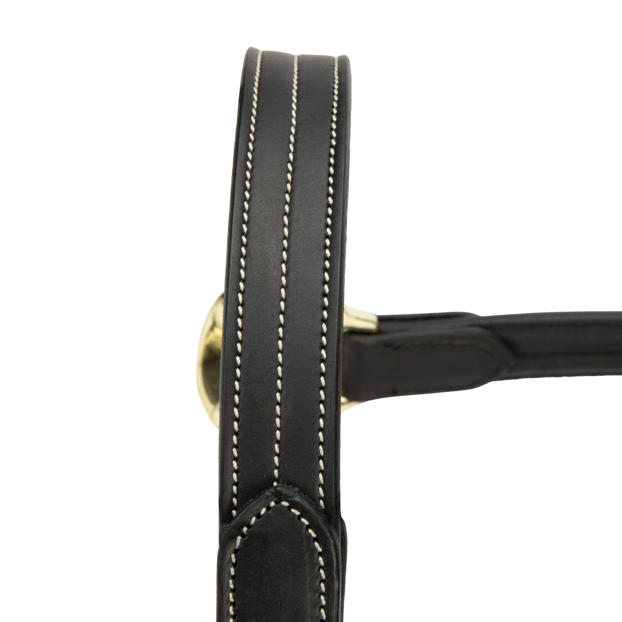 Shires Velociti Lusso Girona Leather Headcollar #colour_black