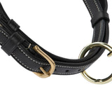 Shires Velociti Lusso Girona Leather Headcollar #colour_black