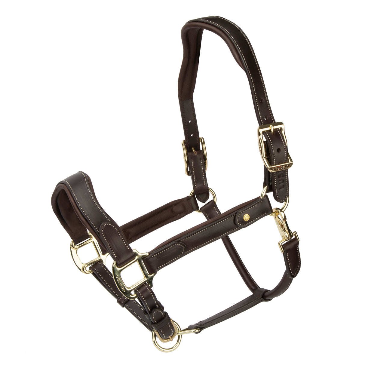 Shires Velociti Lusso Lorca Leather Headcollar #colour_havana