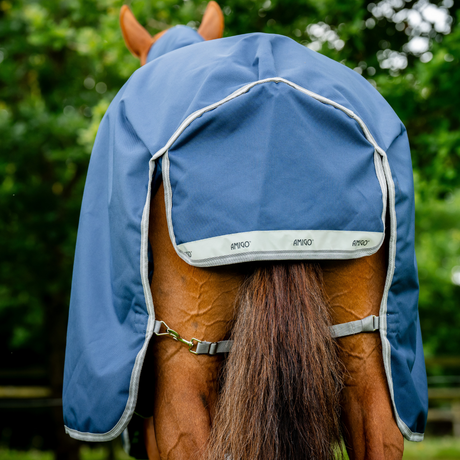 Horseware Ireland Amigo 1200D 100g Turnout Rug #colour_navy-titanium-grey-silver