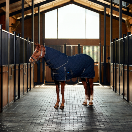 Weatherbeeta Comfitec 1000D Diamond Quilt 220G Detach-A-Neck Stable Rug #colour_navy-charcoal