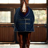 Weatherbeeta Comfitec 1000D Diamond Quilt 220G Detach-A-Neck Stable Rug #colour_navy-charcoal