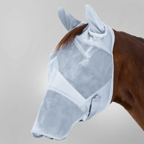 Waldhausen Premium Fly Mask with Ear and Nose Protection #colour_silver-grey