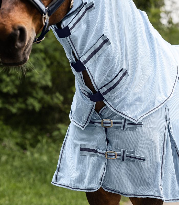 Waldhausen Protect Detachable Neck Fly Rug #colour_light-blue-night-blue