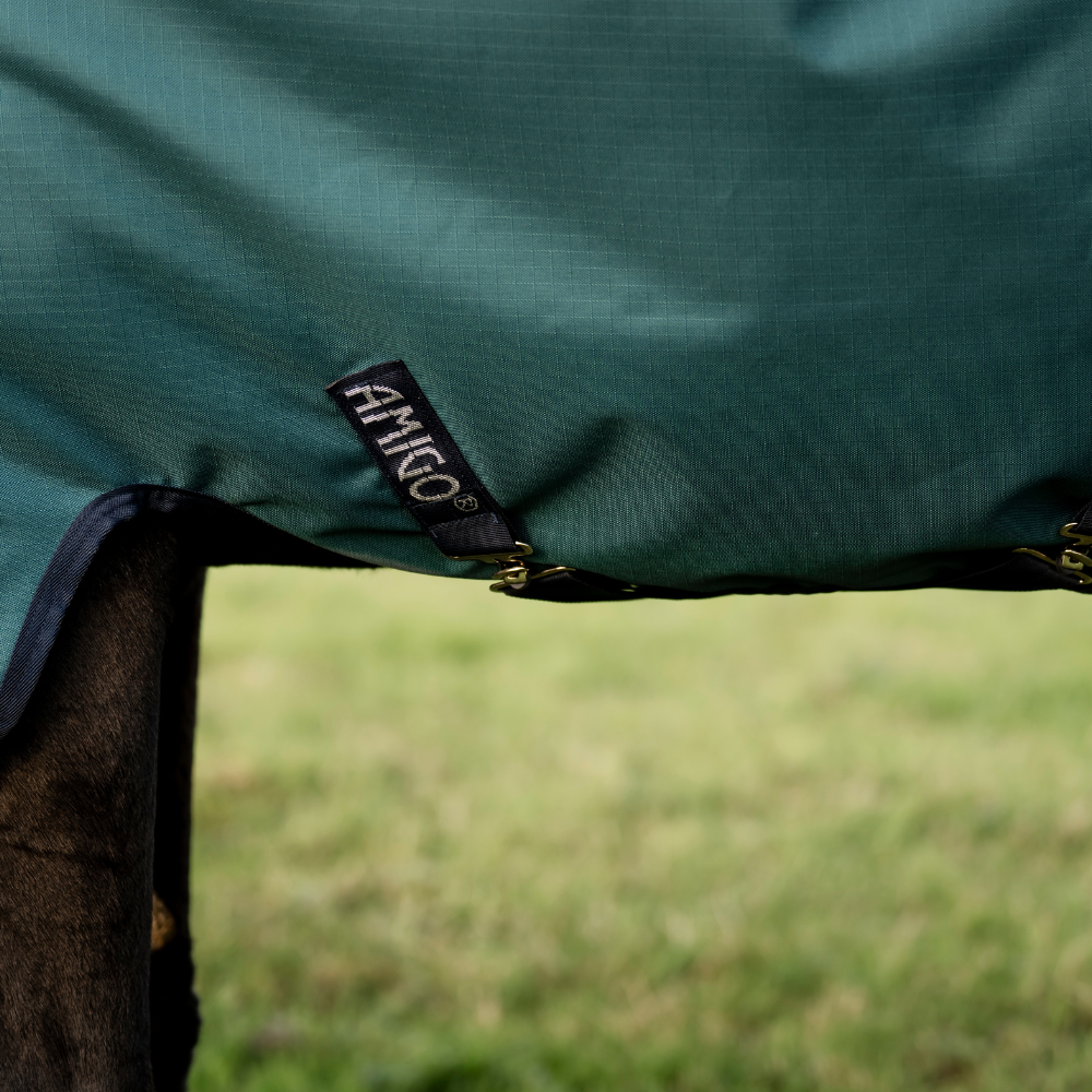 Horseware Ireland Amigo Ripstop 900D 100g Turnout Rug #colour_dynasty-green-navy-silver