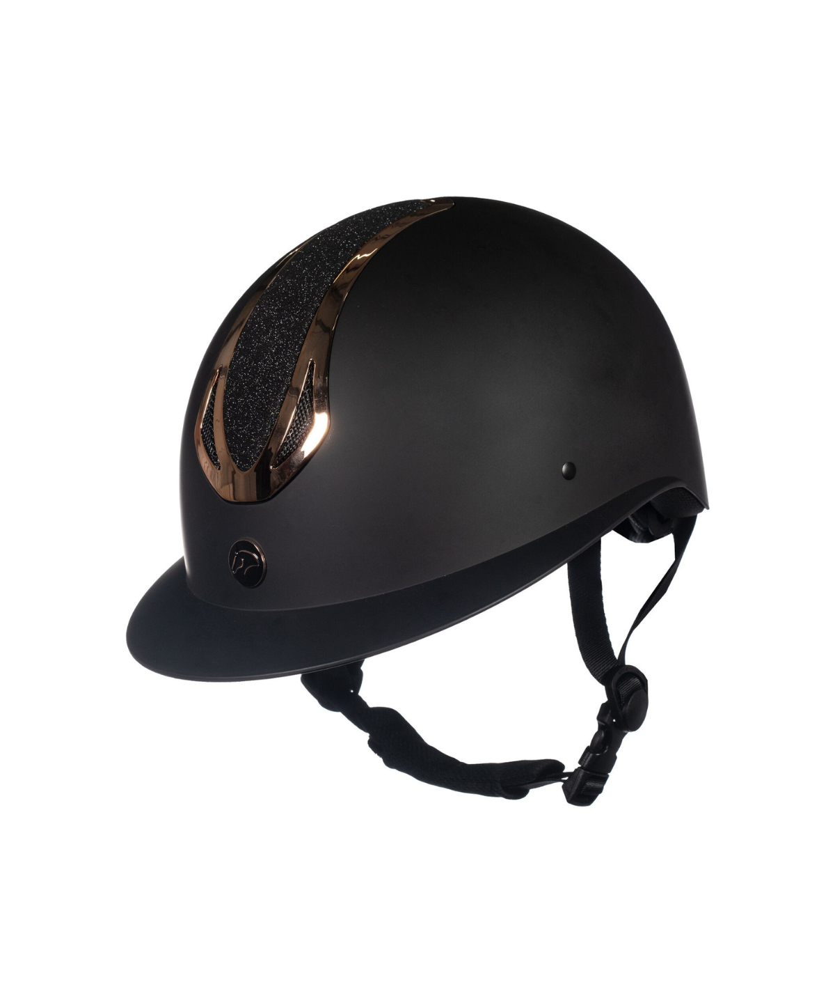 HKM Riding Helmet -Illusion- #colour_black-rose-gold