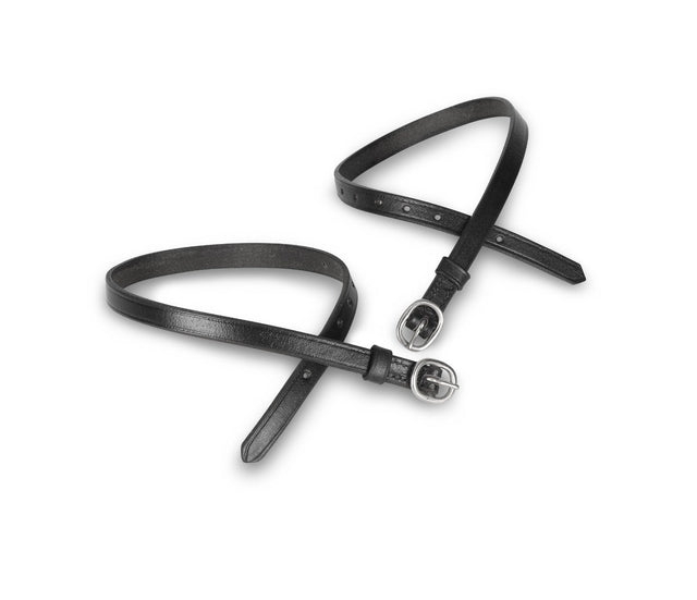 Shires Velociti GARA Leather Spur Straps #colour_black