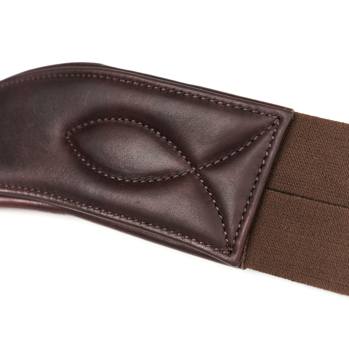 Shires Velociti Lusso Anatomical Stud Girth #colour_brown