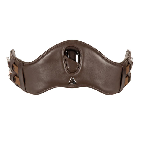 Shires Lusso Anatomical Leather Dressage Girth #colour_brown