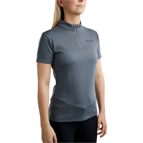 Montar MoCilia Refined Short Sleeved Jacquard Training Shirt #colour_dark-slate