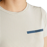 Montar MoStella Mesh Tee with Contrast Stated Logo Print #colour_light-silver-grey