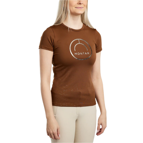 Montar MoSille with Gun Metal Logo T-Shirt #colour_toffee