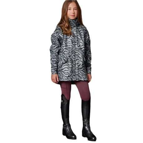 Mountain Horse Children's Drops Rain Coat #colour_black-grey