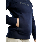 Montar MoNaja High Collar Sweatshirt with Gun Metal Crystal Logo #colour_navy