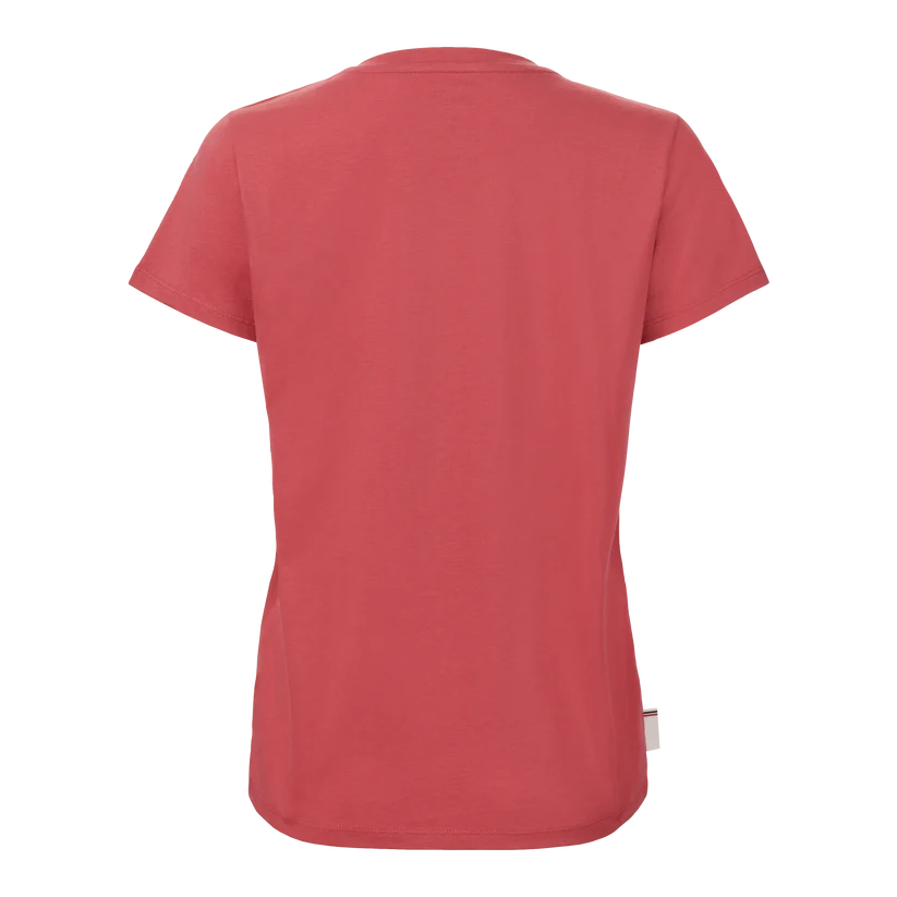 Musto Women's Original V Neck Short Sleeved T-Shirt #colour_sweet-raspberry