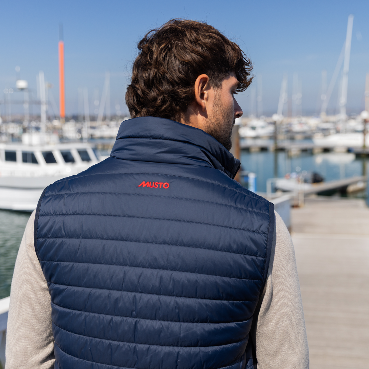 Musto Men's Original Lite Puffer Vest #colour_navy