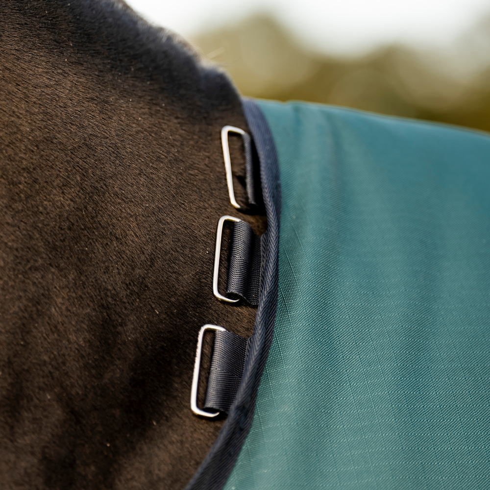 Horseware Ireland Amigo Ripstop 900D 100g Turnout Rug #colour_dynasty-green-navy-silver