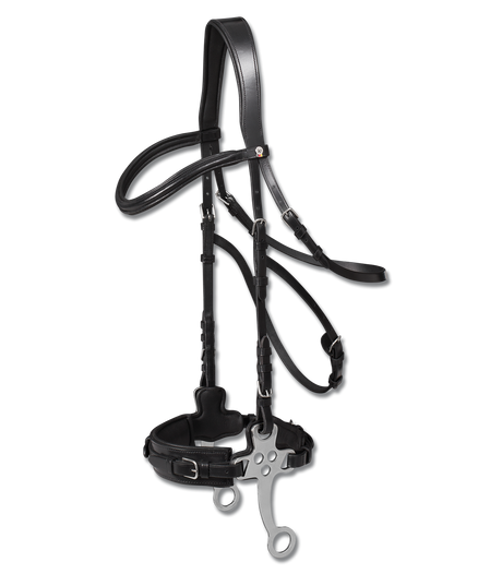 Waldhausen X-Line Hackamore Bridle #colour_black