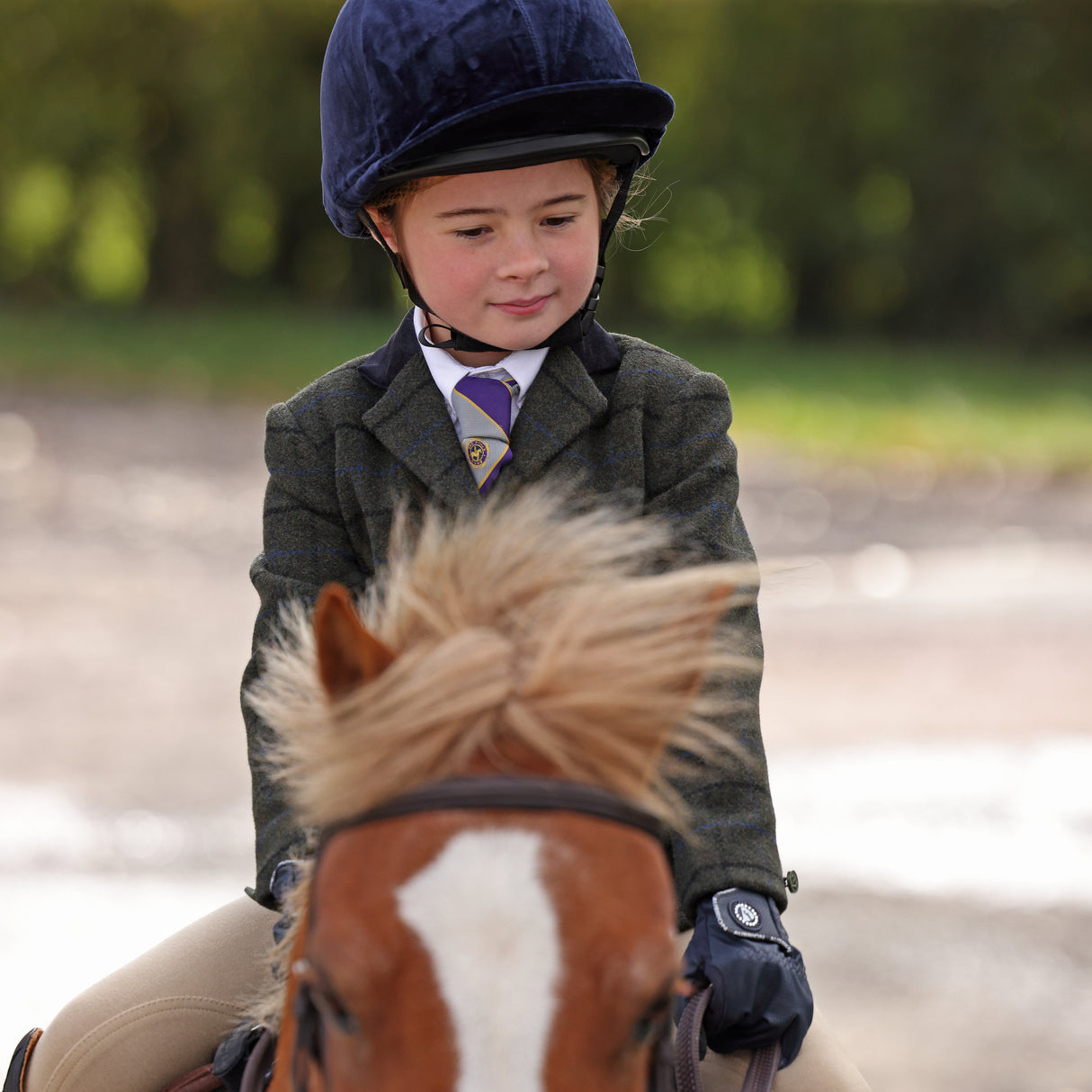 Shires Aubrion Saratoga Children's Jacket #colour_dark-green-check