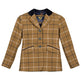 Shires Aubrion Saratoga Children's Jacket #colour_navy-natural-check