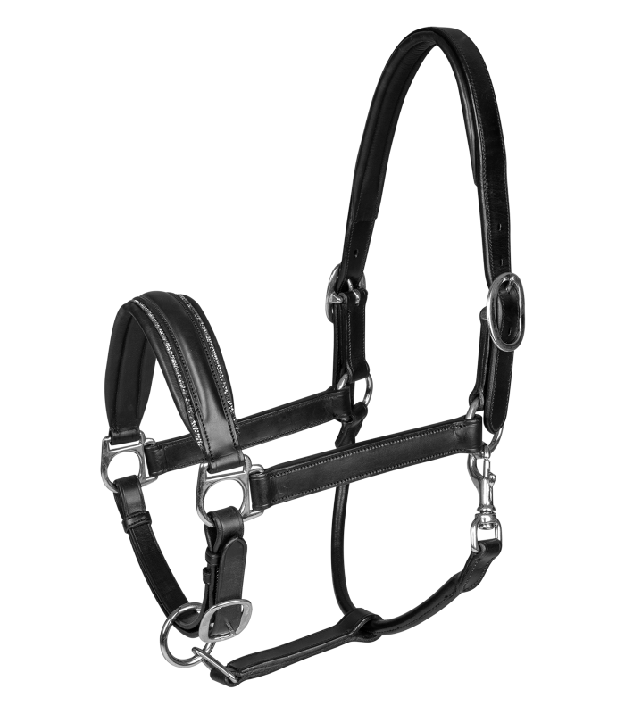 Waldhausen S-Line Glamour Leather Halter #colour_black