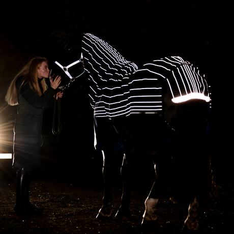 Horseware Ireland Amigo 1200D FieldSafe Reflectech Plus 250g Turnout Rug #colour_black-reflective-black