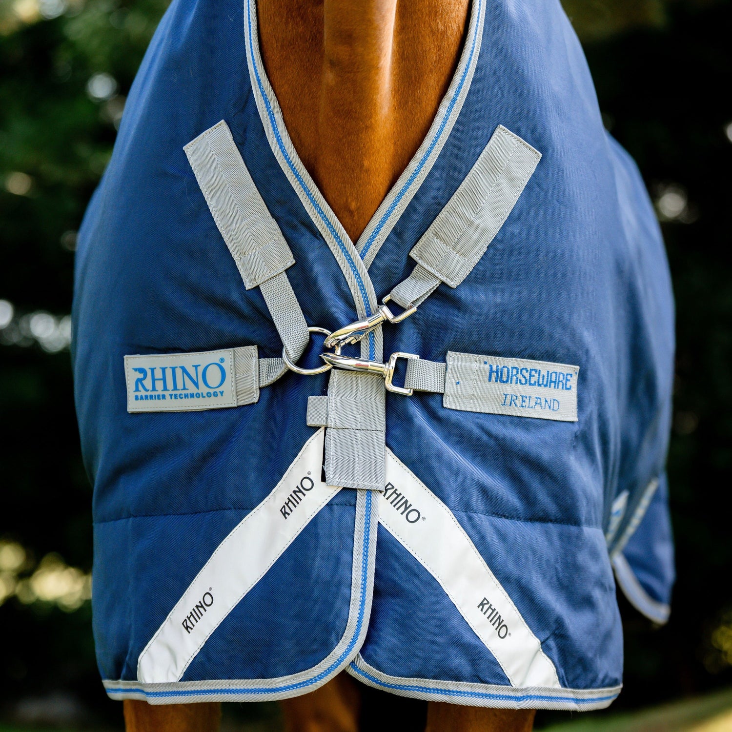 Horseware Ireland Rhino Wug with Vari Layer Medium 250g #colour_navy-titanium-grey-classic-blue