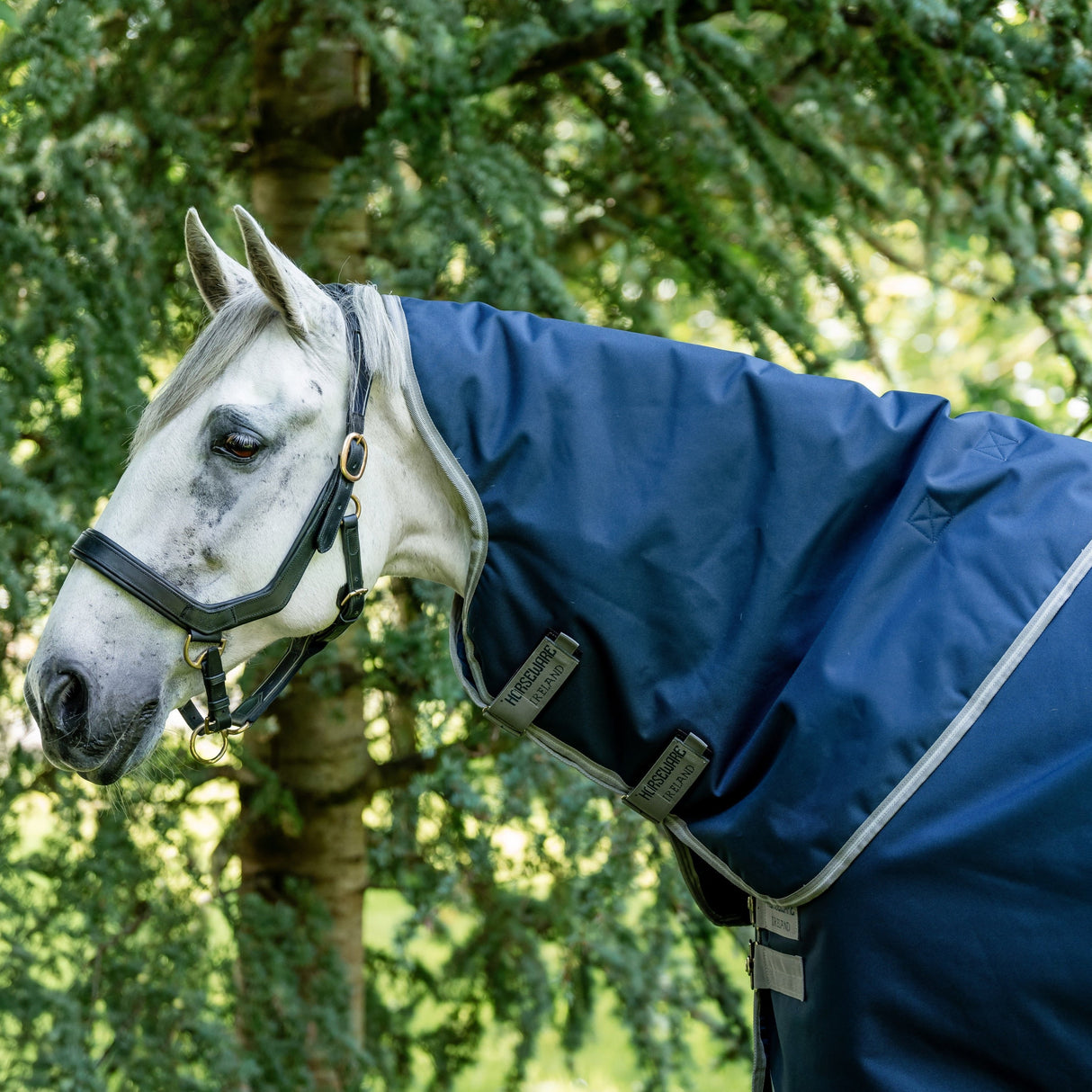 Horseware Ireland Amigo Bravo 12 Original Hood 0g #colour_navy-titanium-grey-silver