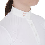 Equestro Girls' Slim Fit Breathable Competition Polo Shirt