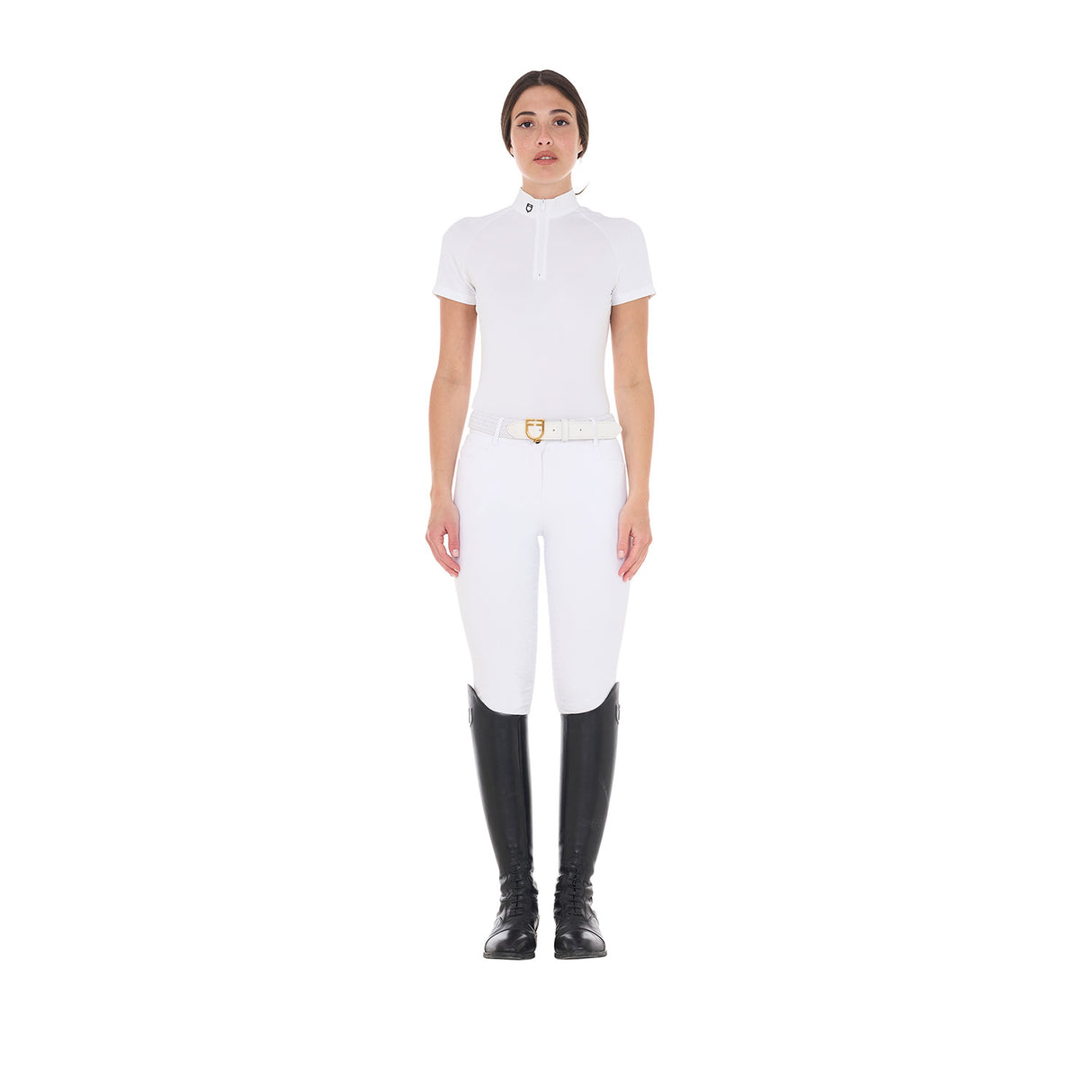 Equestro Women's Slim Fit Stretch Competition Polo Shirt