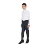 Equestro Boy's Slim Fit Competition Polo Shirt With Three Buttons