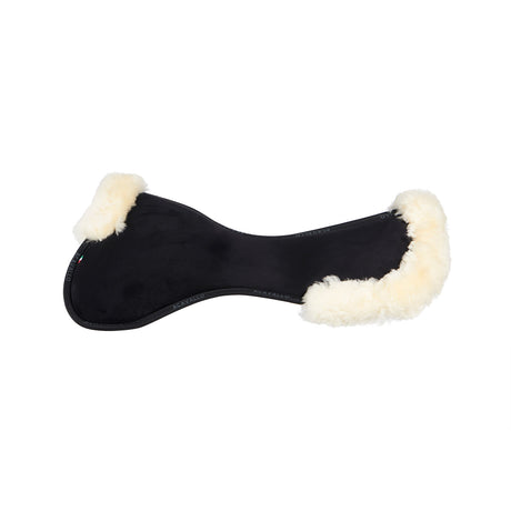 Acavallo Pad MF-S JCCS-S CW-CS Suede Cut-Out Sheepskin Flat #colour_black-natural