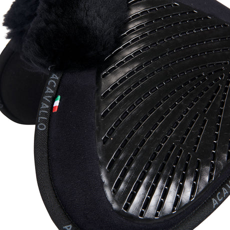 Acavallo Pad Mf-S Jccs-S Cw-Cs Suede Cut-Out Sheepskin Gel Grip Flat
#colour_black-black