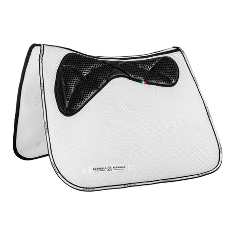 Acavallo Saddle Pad DS CW-3Ds Memory Foam 3D Spacer Gel Grip #colour_white