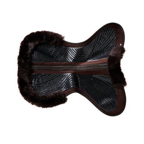 Acavallo Pad SP JCCS CW-CS Suede Cut-Out Sheepskin Twin Sided Gel Flat #colour_brown-brown