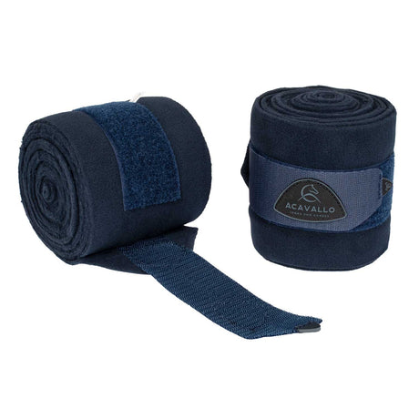 Acavallo Fleece Exercise Bandages Hook-And-Loop Closure Fastening #colour_blue