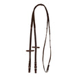 Acavallo Nylon Reins Leather Loops #colour_brown