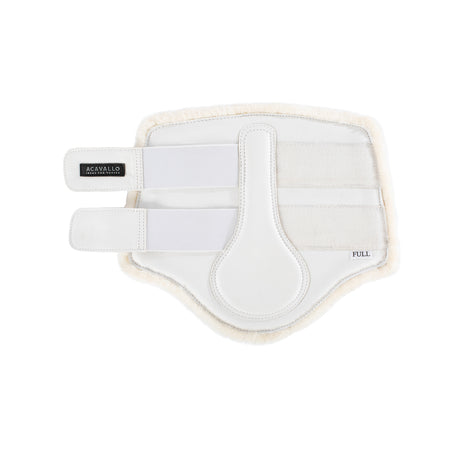 Acavallo Front Brushing Boots Faux Sheepskin & Hook-And-Loop Closure #colour_white
